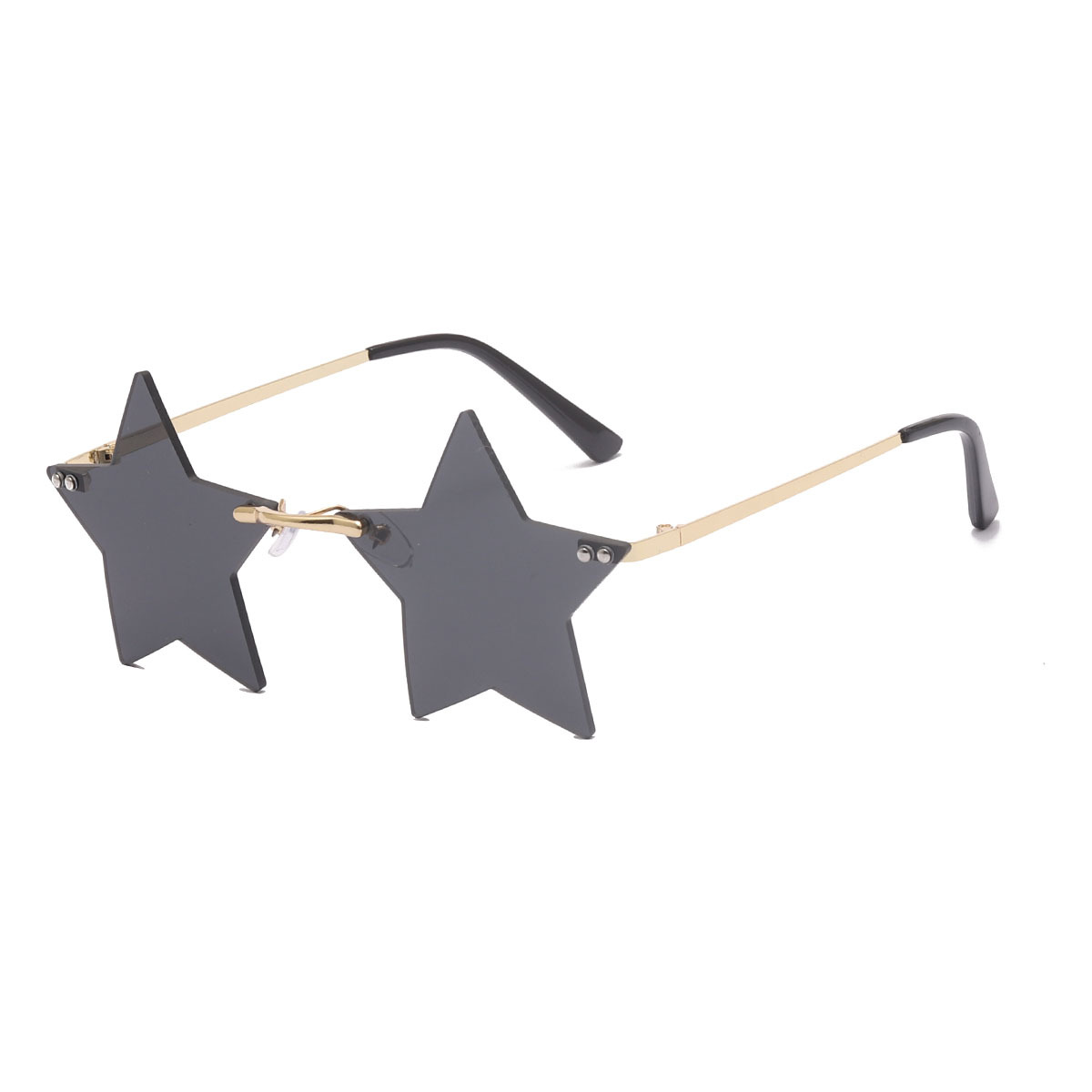 2022 nuevas gafas de sol sin marco pentagrama personalidad colorido océano gafas de sol para hombres y mujeres gafas de sol transfronterizas