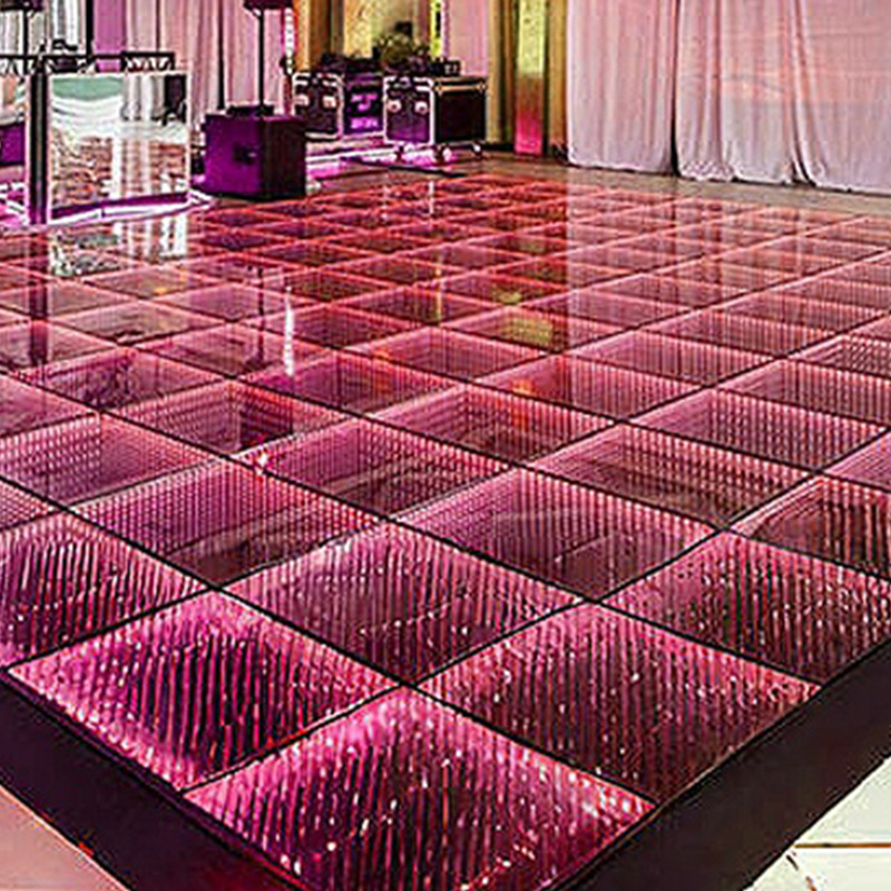 Lámpara de escenario Abyss Floor Tile espejo colorido 3D Floor Lighting Glass Tempered Floor Light