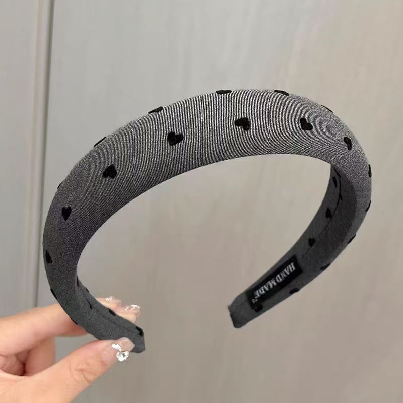 Otoño y invierno Meilade coreano retro estricto esponja cabeza de banda nueva variedad de terciopelo alto cráneo ancho banda de cabello mayorista