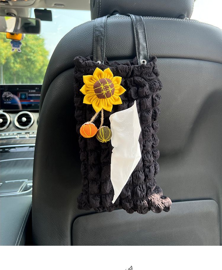 Car Tissue Box Seat Back-mounted Cyber Celebrant Explosive Puff Car Sun Visor Hanging Multifunctional Tissue Pumping