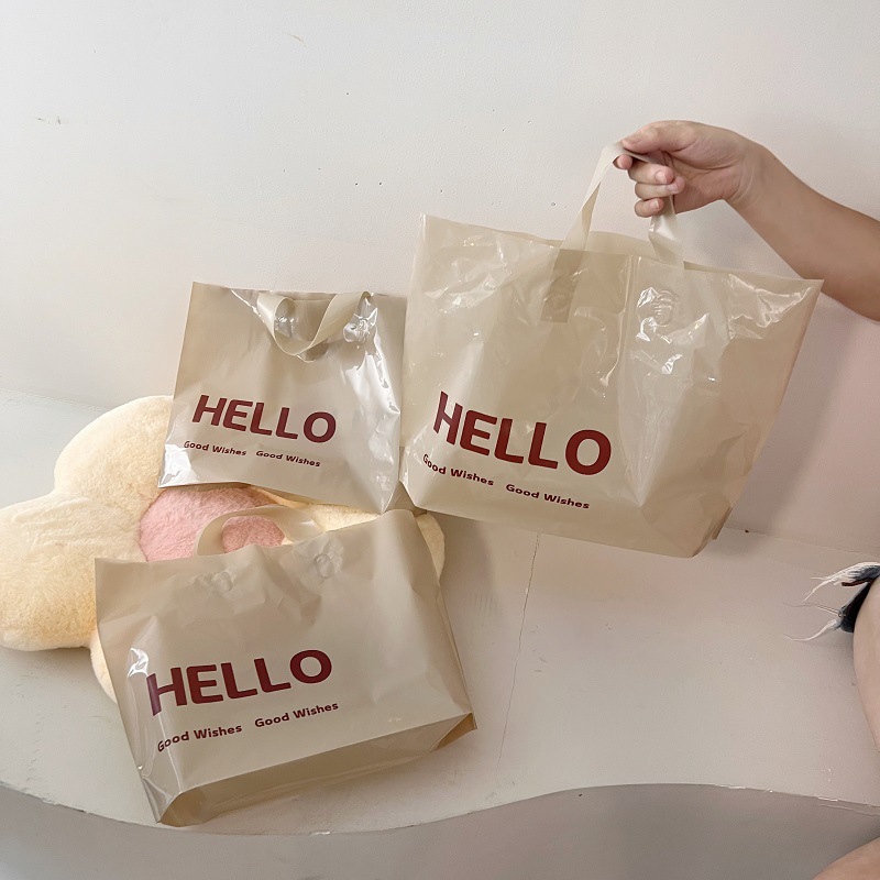 Nueva tienda de ropa engrosada bolsa de plástico bolso de la ropa de las mujeres ropa de embalaje bolsa de regalo de compras al por mayor image 2