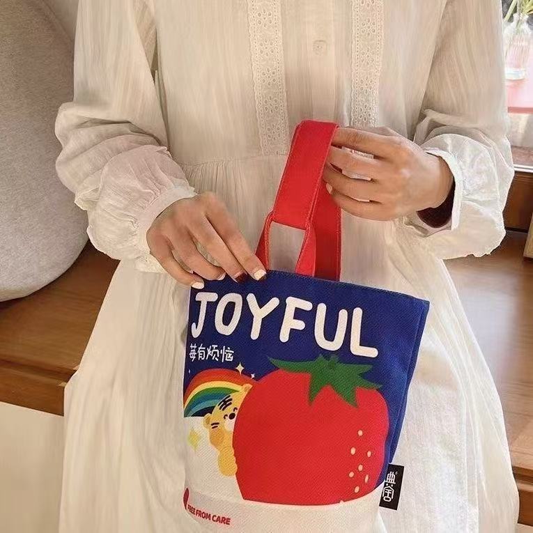 Bolso de dinero Bolso bandolera Bolso de tela Caminando Año Nuevo Bolso de lona de serpiente dorada portátil Bolso de cubo portátil Bolso de lona