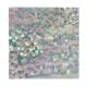 9mm Magic Color Laser Transparent Fish Scale Sequin Fabric Mermaid Sparkling Large Hanging Pieces Embroidery Fabric Factory Direct Supply