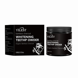 Cross-Border Wholesale Yilest Bamboo Charcoal Tooth Powder to Whiten Teeth, Gently Clean the Mouth, Moisturize Mint Fresh Tooth Powder