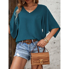 M 15586 V-neck batwing top V �����������¿羳����ͨ����