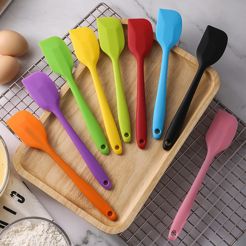 Cross-border FDA integrated silicone scraper thickened cream spatula small size baking tools cake food grade spatula