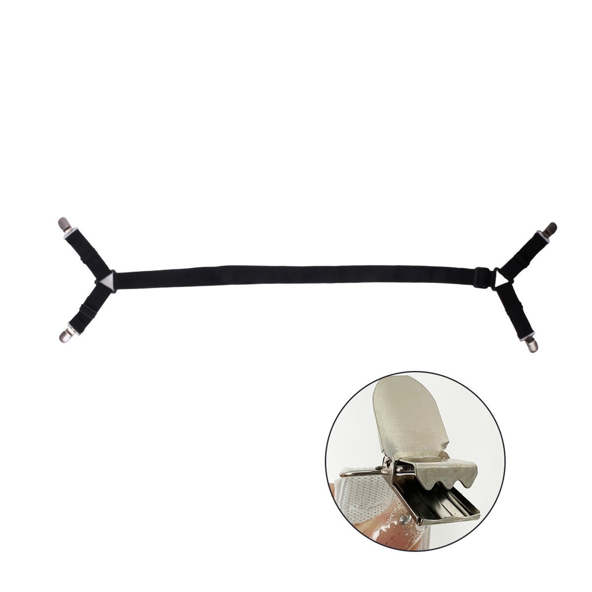 Carpeta negra de doble cara con cuatro clips (paquete de 2, estilo A)
