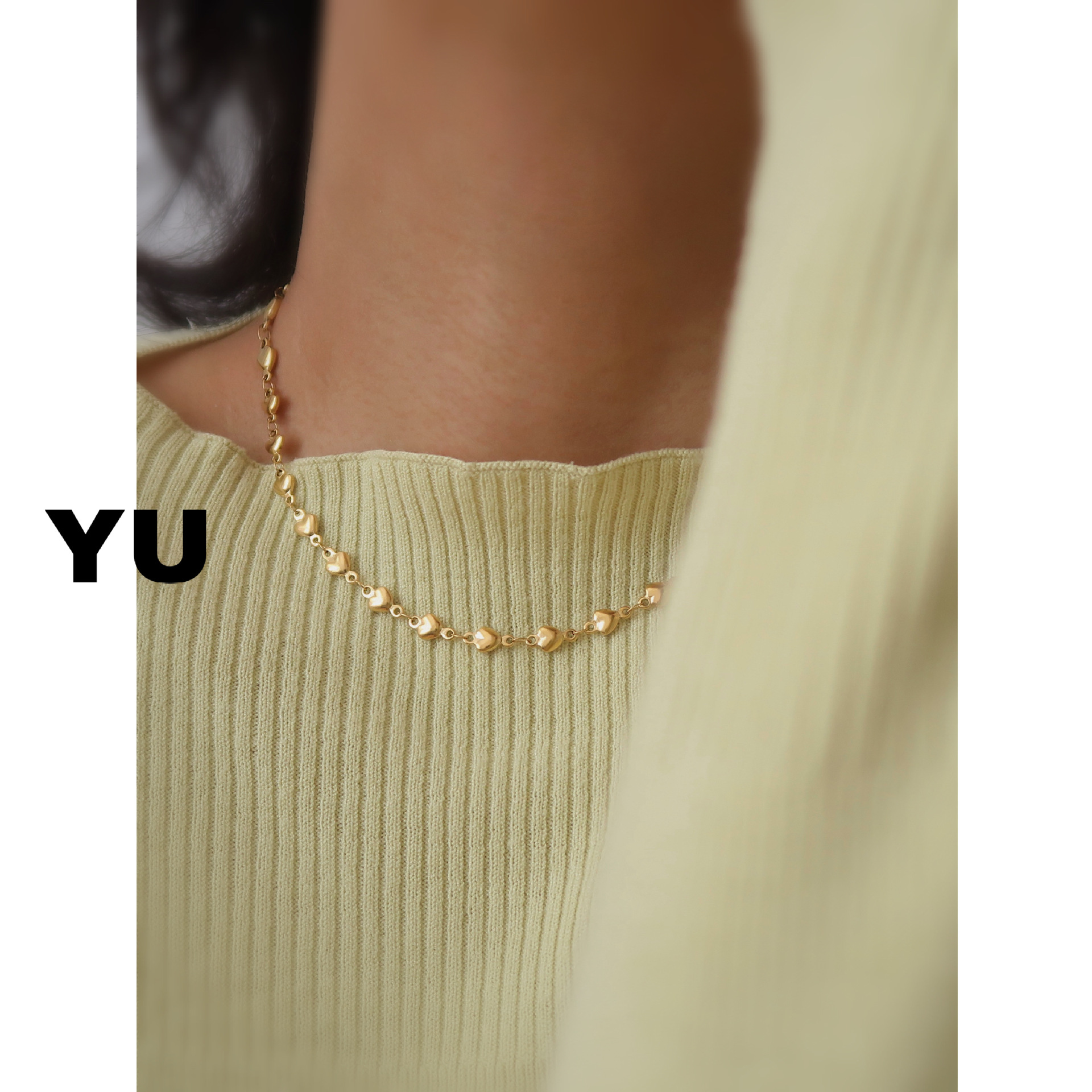 5g Weight Bracelets, Necklace Classification 1 Piece Quantity Daily Occasion Titanium Steel Material Heart Shape Pattern Women's Gender Plating Design Simple Style Style Titanium Steel Simple Style Heart Shape Plating Bracelets Necklace 4