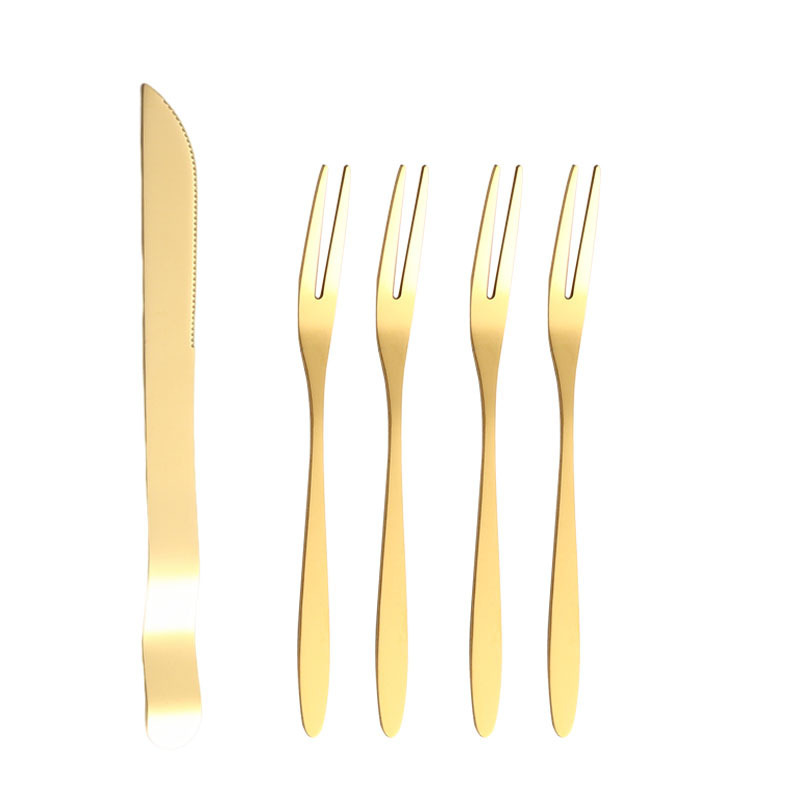 不锈钢月饼刀叉生日蛋糕叉两用勺叉甜品水果叉子印logo月饼叉套装|undefined
