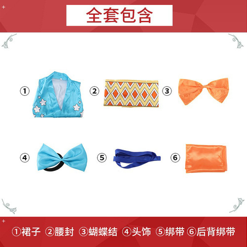 Nami from One Piece Sexy Cosplay Costume Set Halloween Anime Cosplay with Wig Hat and Full Suit