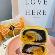 台州馅中馅80克手工蛋黄酥中秋月饼豆沙酥皮雪媚娘传统糕点批发