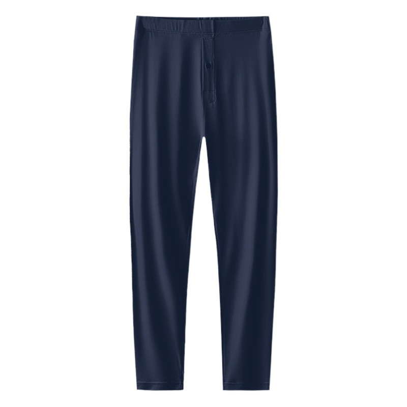 60 pantalones largos modales de doble cara para hombres de otoño e invierno de color sólido Pantalones slim-Fit polainas calientes sin costuras en stock pelo rápido