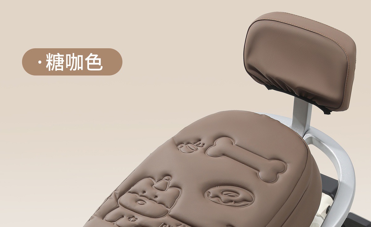 Suitable for Electric Vehicle Seat Cushion Cover Thickened Sponge Shock-Absorbing Leather Wear-Resistant Waterproof Sun Protection Electric Vehicle Comfortable Seat Cushion