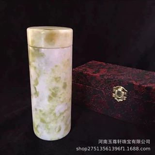 玉石茶杯 蓝田玉茶杯 会销礼品养生保温杯厂家批发商务老板杯代发