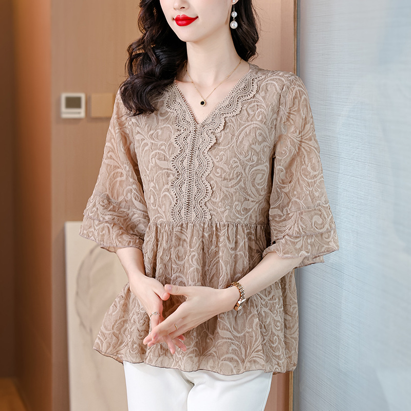  夏  M-4XL 大きいサイズ トップス