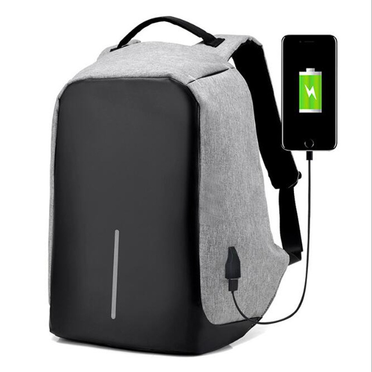Mochila de negocios multifuncional de gran capacidad, casual, unisex, con puerto USB para carga, ideal para viajes al aire libre.