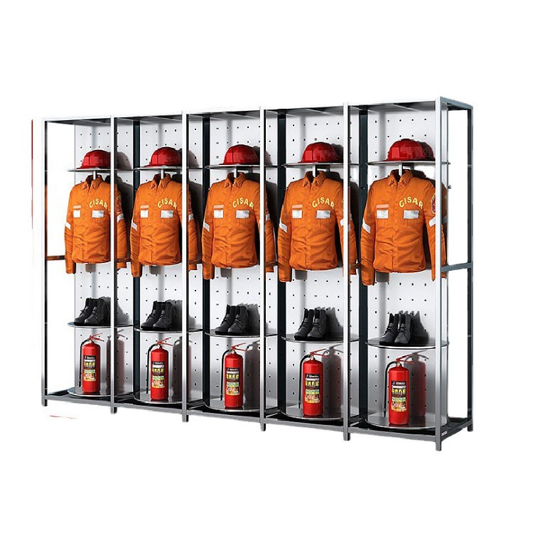 Вешалка для противопожарной одежды из нержавеющей стали, специальная спасательная стойка для химически стойкой одежды, вешалка для одежды, вращающаяся стойка для противопожарного оборудования