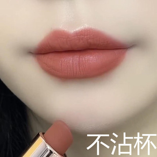 Govo Non-Stick Cup Non-Fading Lipstick Matte Long-Lasting Moisturizing Whitening Bean Paste Color Douyin Hot Style