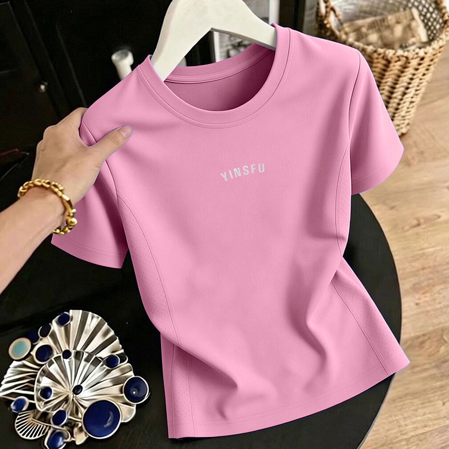 Quick-Drying Short-Sleeved T-Shirt for Women Summer 2026 New Fashion Breathable Thin Style Middle-Aged Mother Summer Loose Top T-Shirt