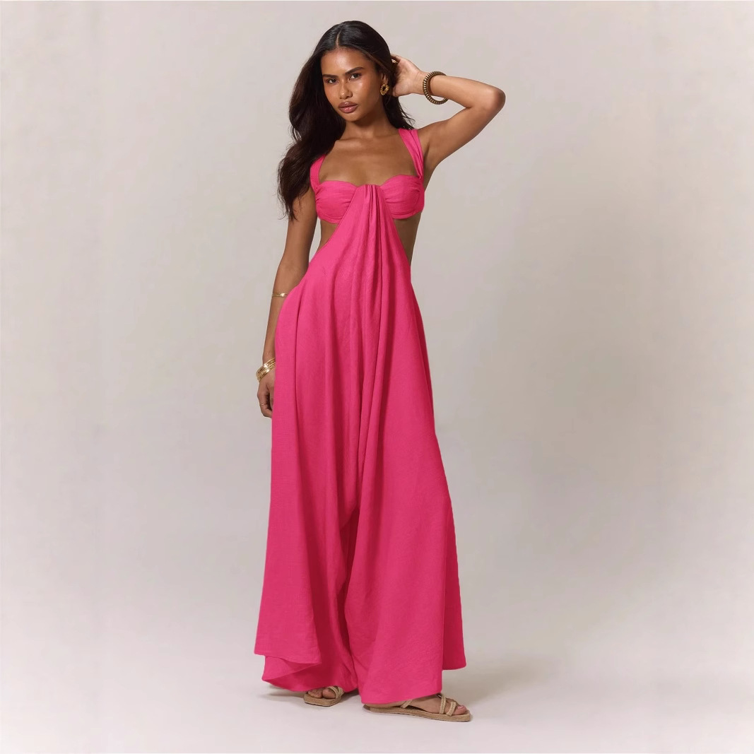 New European and American Style Party Jumpsuit, Amazon's Popular Sexy Spaghetti Strap Pants, Fashionable