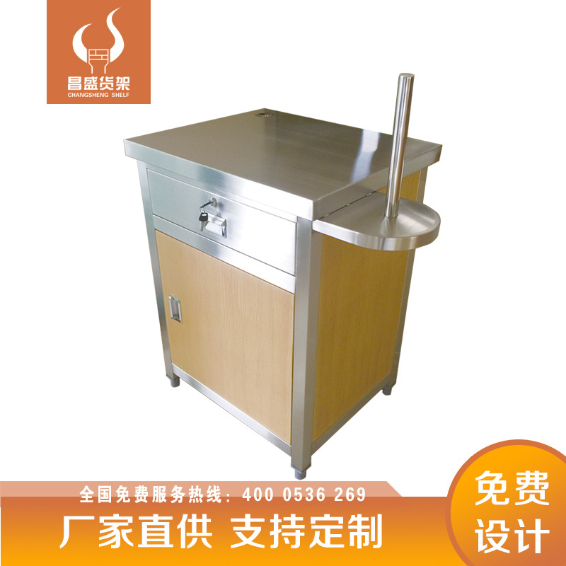 卖场超市货架201或304不锈钢食堂餐厅视频展示台烤鸭熟食品加工台