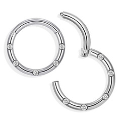 Amazon exclusive piercing jewelry, European and American style nose ring jewelry, pave diamond earrings, Korean style minimalist earrings, nose jewelry