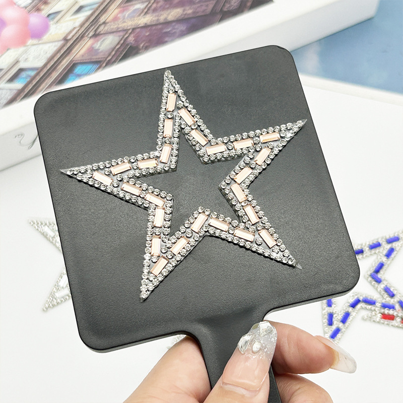 Nuevo diamante de pentacos accesorios de joyería tela de perforación hueca patrón adhesivo sombrero de diamante adesivo decoración diy