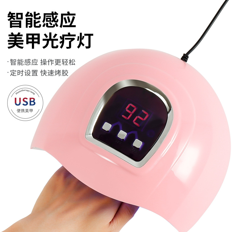 USB 54w lámpara de manicura 18 cuentas de lámpara lámpara lámpara para hornear uñas esmalte de uñas secador de pegamento manicura lámpara de fototerapia lámpara de manicura al por mayor