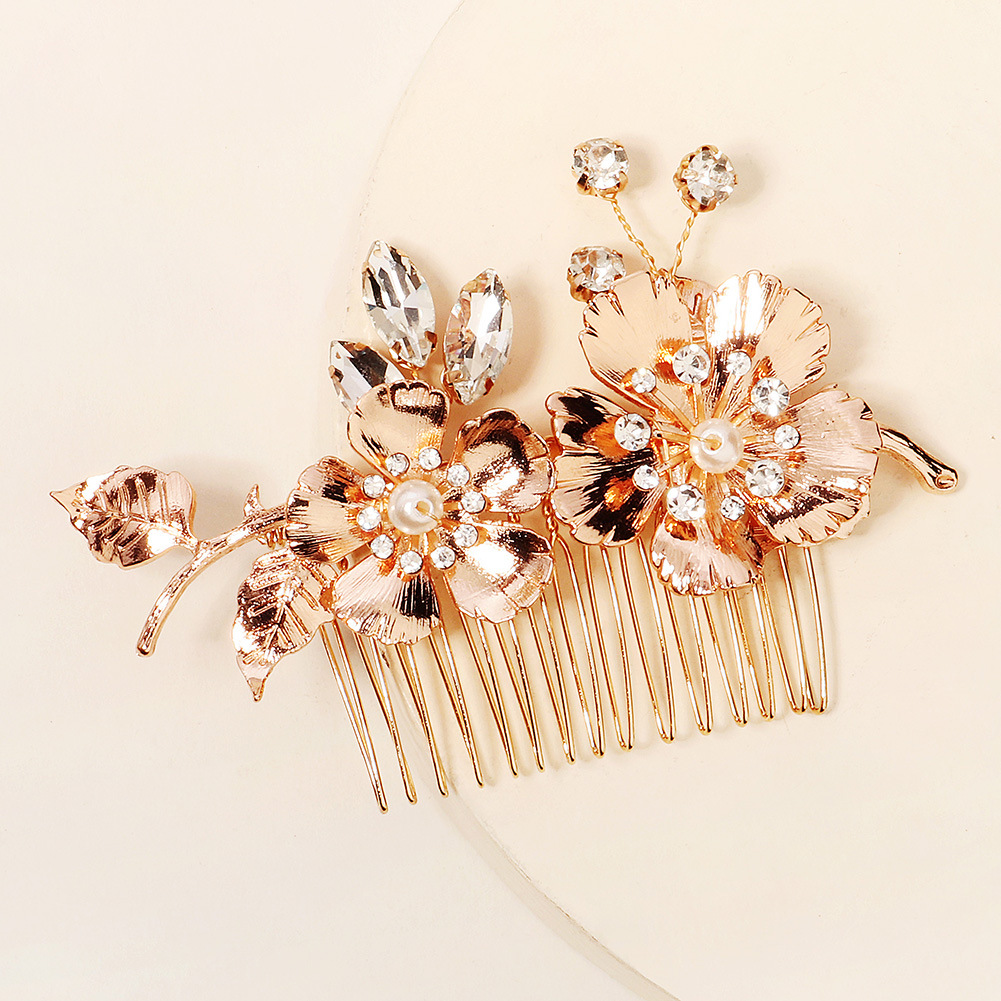bridal headdress with rhinestone comb wedding wedding dress accessories fashion hair combpicture1