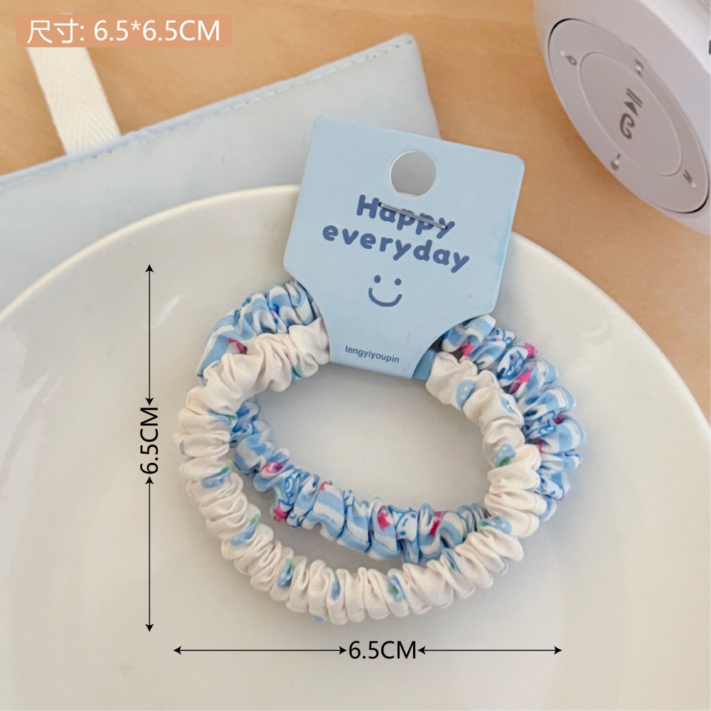 Coreano simple intestino delgado anillo de cabello toallas anillo suave conjunto de tocado de cabello de juventud de moda de alta calidad cuerda de cabello