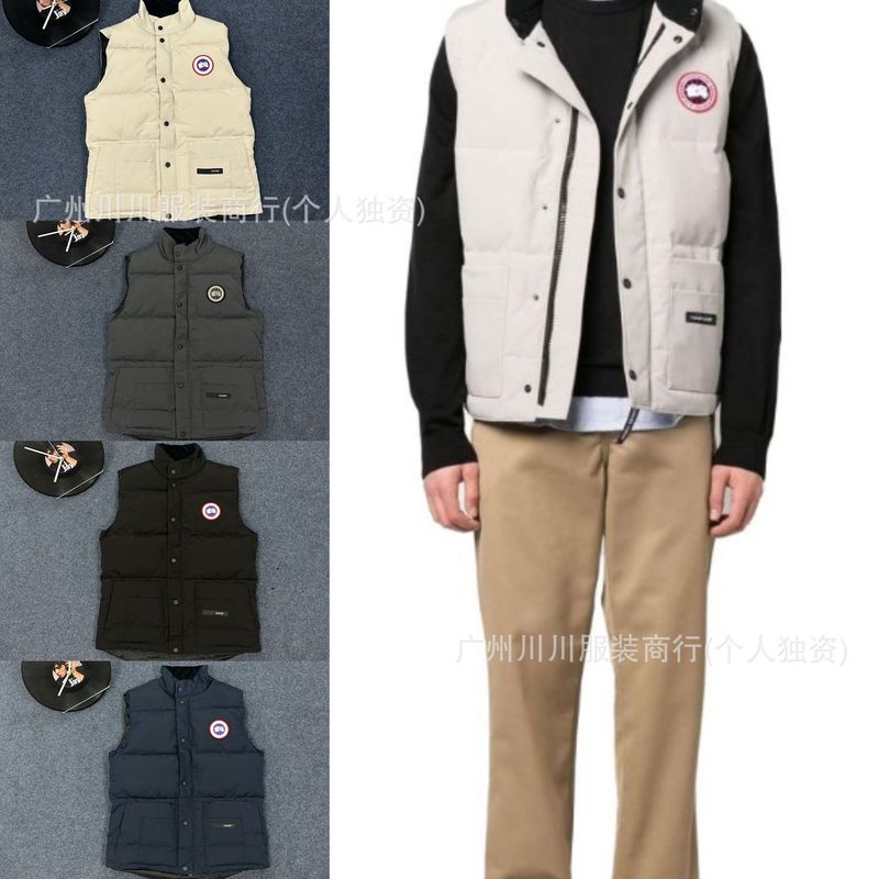 跨境供货加拿马甲经典亮面棉服马甲面包服男女款舒适保暖防寒外套|undefined