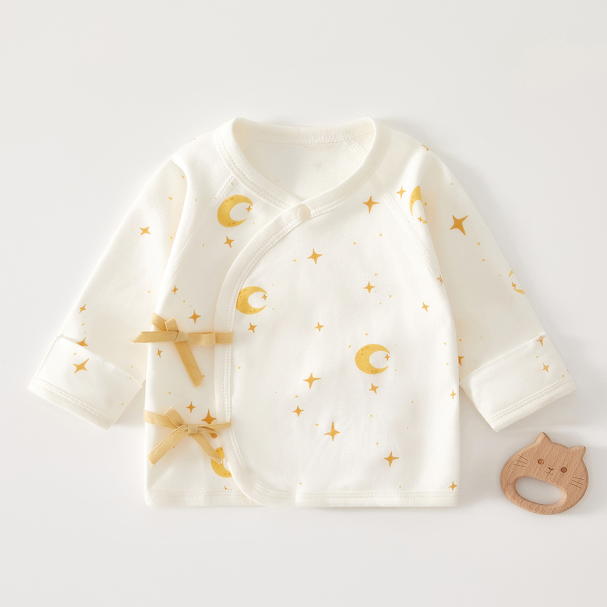 Spring flag half-back shirt printed with stars and moon / 52 yards