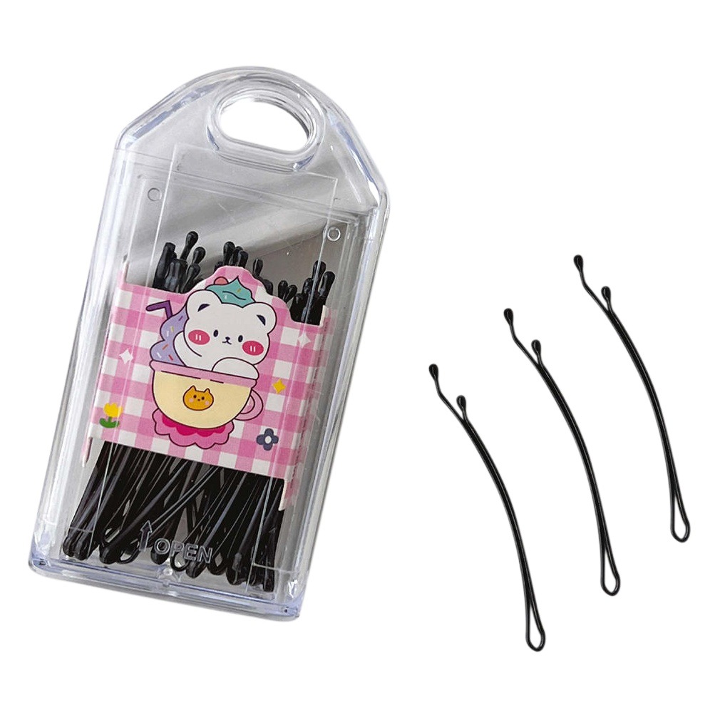 30 piezas de estilo coreano simple clip de cabello flequillo del todo fósforo horquilla de los niños horquilla rota clip de metal en caja de las mujeres