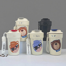 316不锈钢宝马奔驰联名款企业礼品咖啡杯高颜值保温杯水杯八角杯