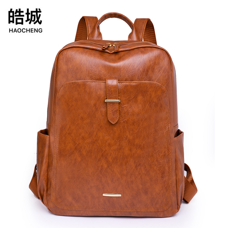 2022 nueva mochila de mujer de todo fósforo coreana de moda europea y americana mochila de computadora retro de gran capacidad para estudiantes de secundaria