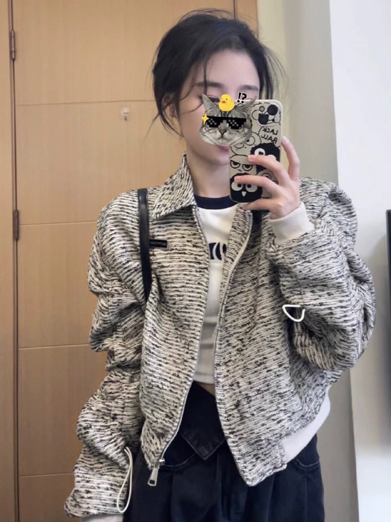 Осенняя куртка, сексуальная ретро-бейсбольная форма, стиль Chanel, коллекция 2023 года, высокого класса