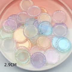 Acrylic DIY Mermaid Girl Transparent Round Accessories Goka Craft Hairpin Earrings Accessories Wholesale