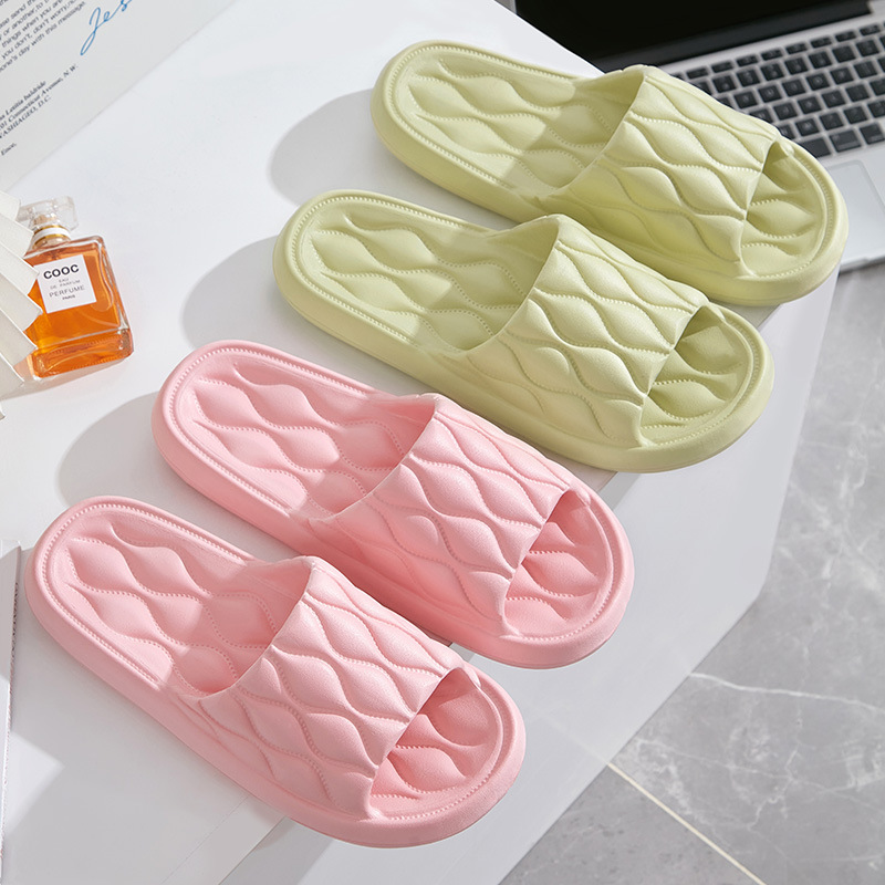 Slip-on Feeling Slippers Women's Thick-soled Indoor Home-use Couple's Bathroom Bath Non-slip Summer Couple's Sandals and Slippers for Men