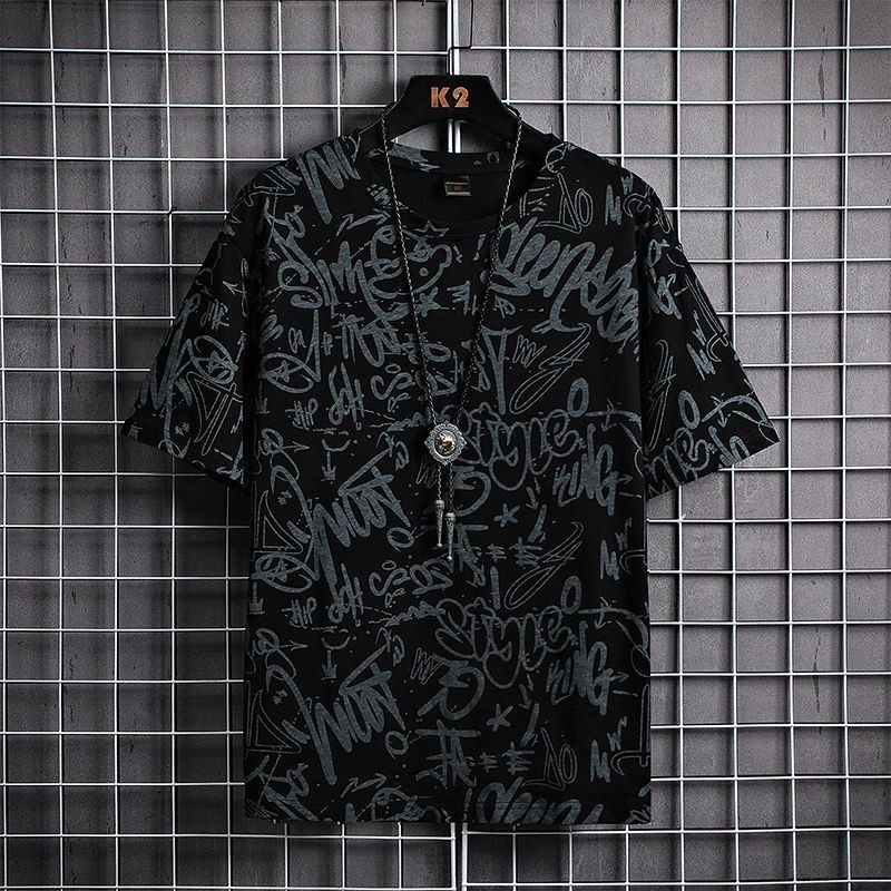 Herren-T-Shirt aus Eisseide, Kurzarm, Sommer, trendig, schnelltrocknend, dehnbar, locker, dünn, halbe Ärmel, Marke INS_voghion.com