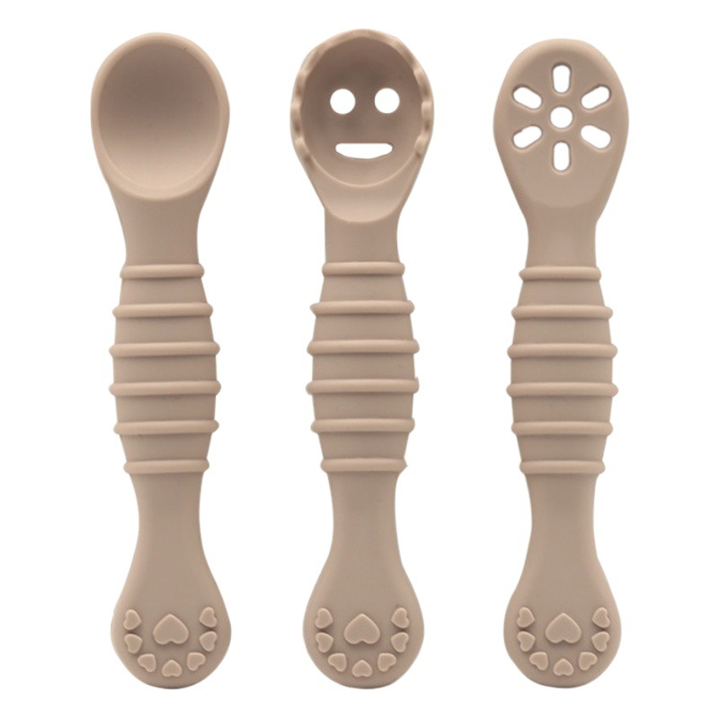 Ventas directas de fábrica cuchara de silicona para bebés cuchara de silicona para niños cuchara de silicona de alto aspecto cuchara de suplemento alimenticio materno e infantil cuchara de fideos