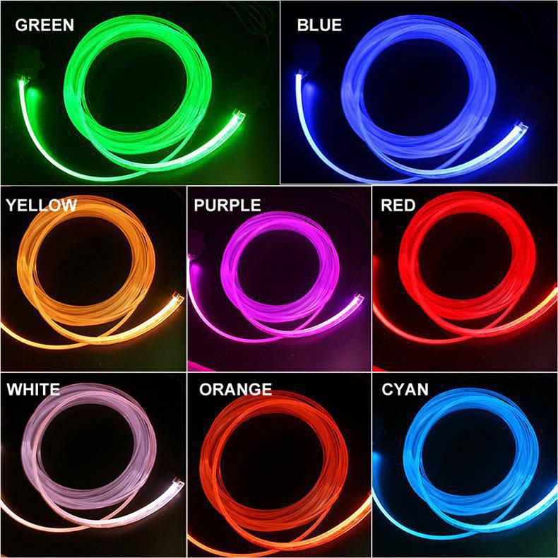 Car led atmosphere light colorful cold light instrument decorative light app one drag five car voice control atmosphere light
