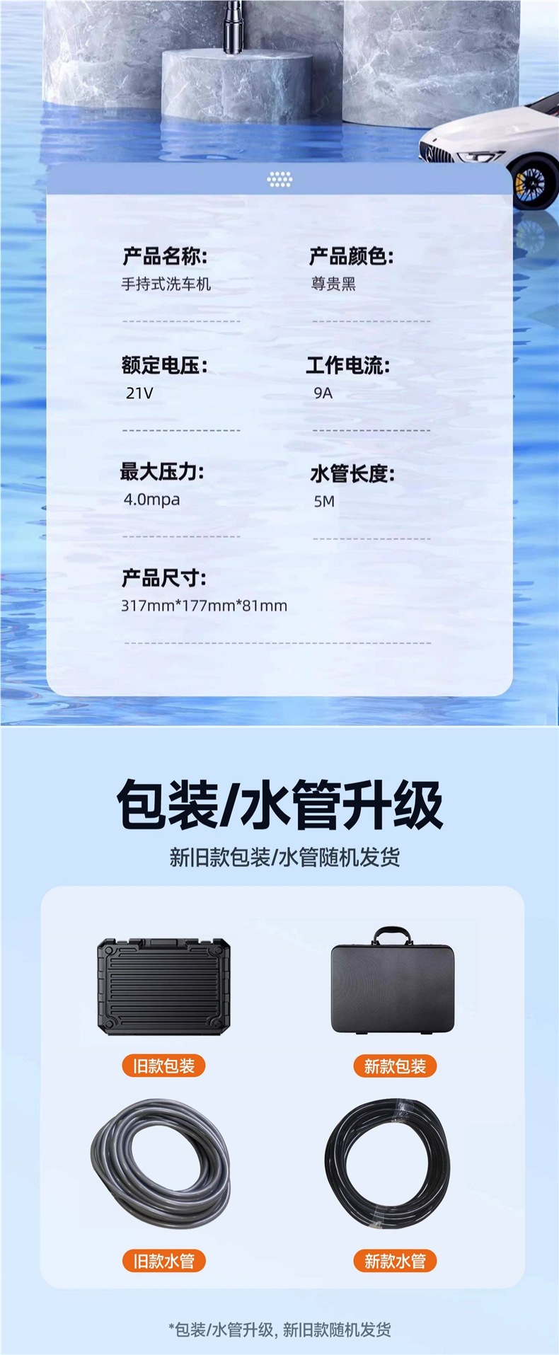 Wireless Car Washing Machine 2026 New Model High-Pressure Water Gun for Home Use, Powerful Rechargeable Lithium Battery Booster