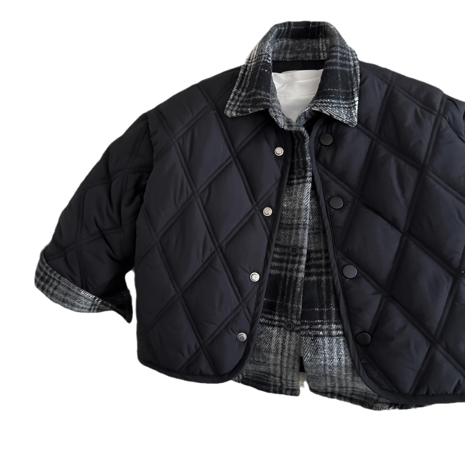 Xianning Seven Ropa para niños Tops falsos de dos piezas Chaqueta acolchada de plumón para niños Chaqueta acolchada de algodón para niños Chaqueta acolchada de invierno para niños