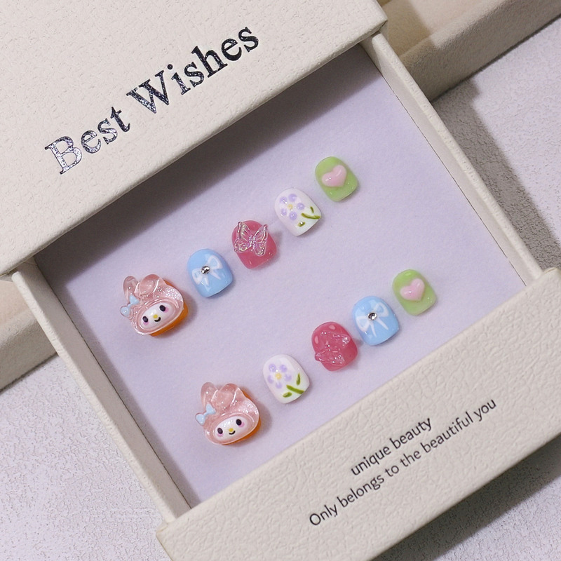 Purely Handmade Children's Wearable Nails, Cute Cartoon Fake Nails Wholesale, Removable Non-Toxic Nail Stickers for Kids Purely Handmade Children's Wearable Nails, Cute Cartoon Fake Nails Wholesale, Removable Non-Toxic Nail Stickers for Kids