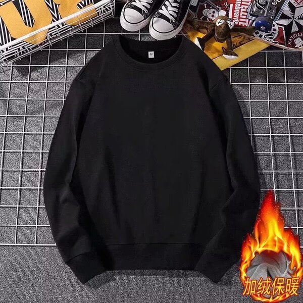 Sweatshirt Men's Spring and Autumn American Style Retro Trendy Brand Plutton Handsome Heavy All-match Loose Student Casual Jacket Top Clothes