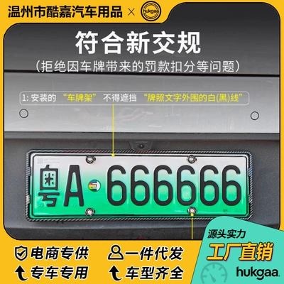 for new energy vehicle license plates — License plate holder/license plate holder