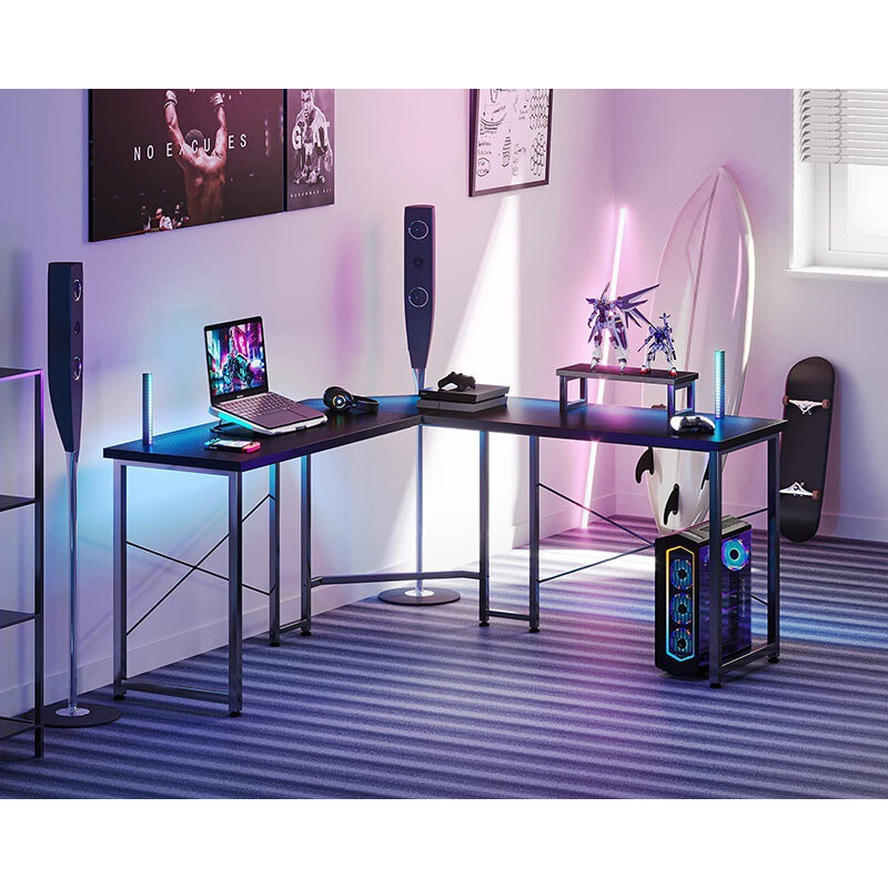 Cross-border corner desktop computer desk L-shaped e-sports desk with storage rack corner desk