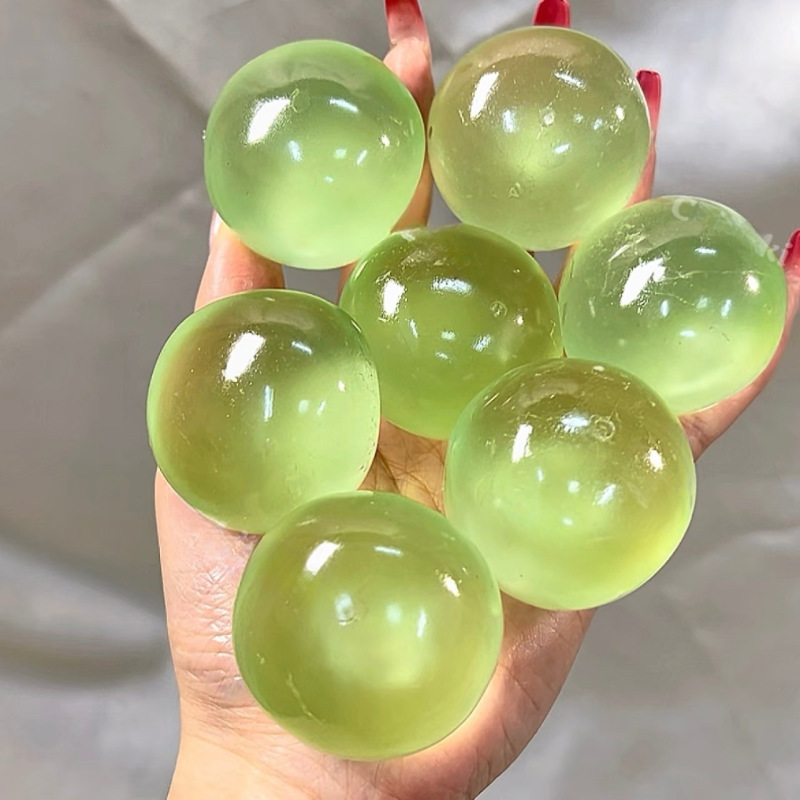 小红书同款薄荷蓝椰子油手作球吵吵球捏捏球纯手工diy解压玩具|undefined