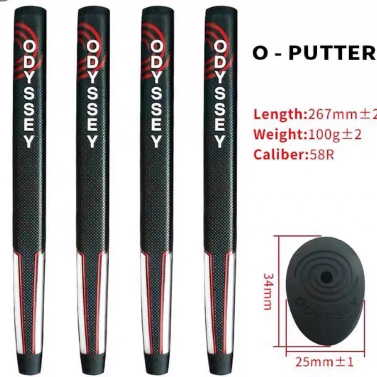 ปลอกหุ้มกริปไม้กอล์ฟ Odyssey Club Handle Cover ปลอกหุ้มกริปพัตเตอร์ PU นุ่มสบาย ถนอมมือ