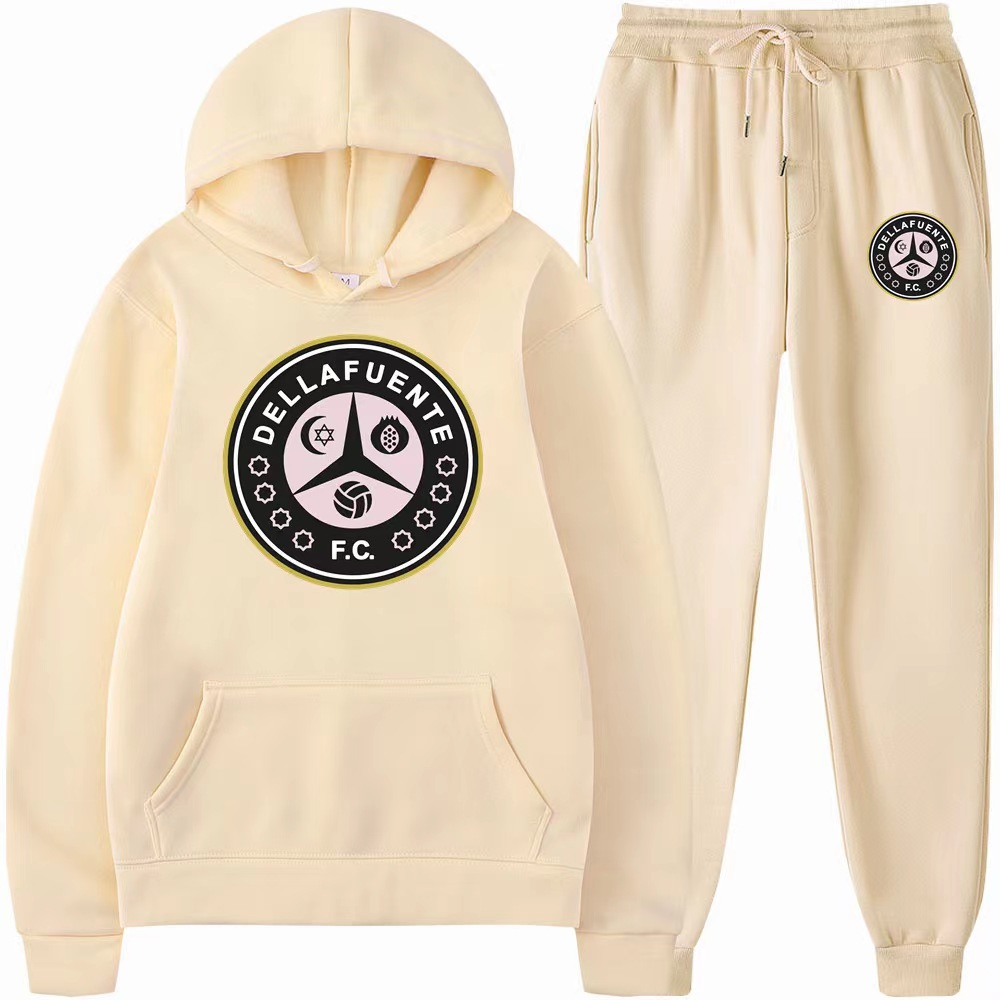 Sweat à capuche classique à la mode pour hommes et femmes, costume de sport ample en velours_voghion.com